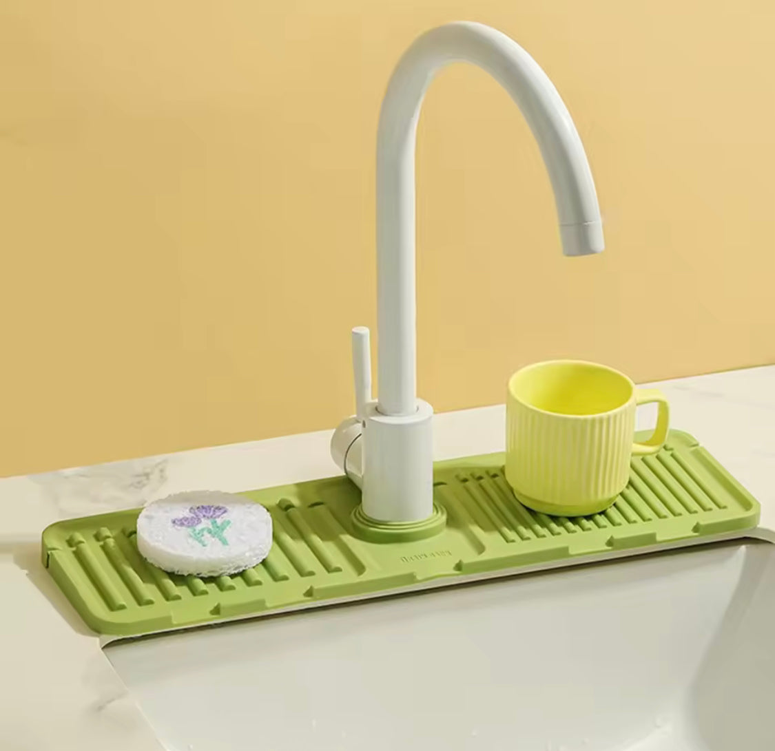 Silicone Faucet Drain Pad, Kitchen Faucet Mat, Bathroom Sink Draining Pad, Silicone Splash Guard Silicone Faucet Drain Pad, Kitchen Faucet Mat, Bathroom Sink Draining Pad, Silicone Splash Guard